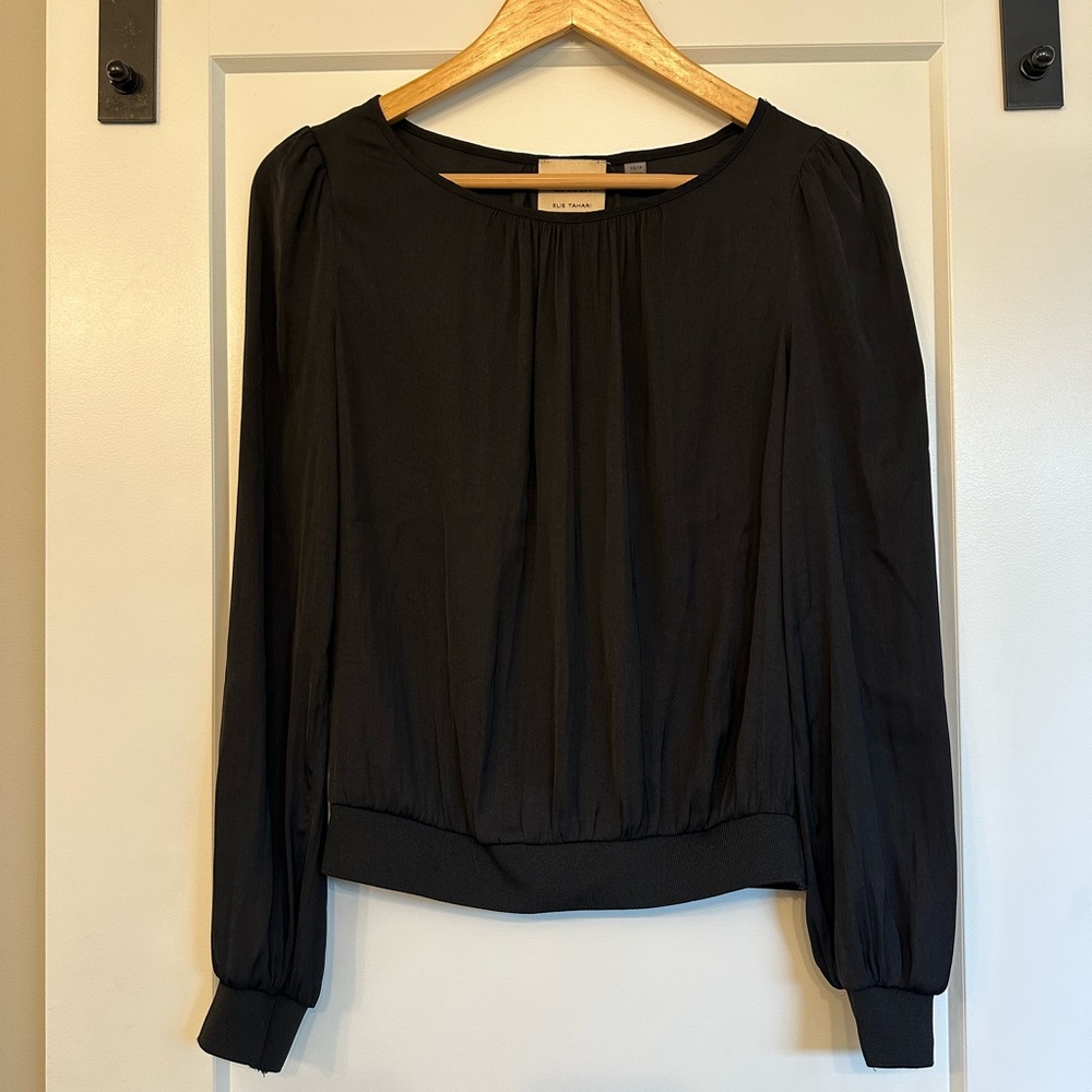 Elie Tahari Black Blouse